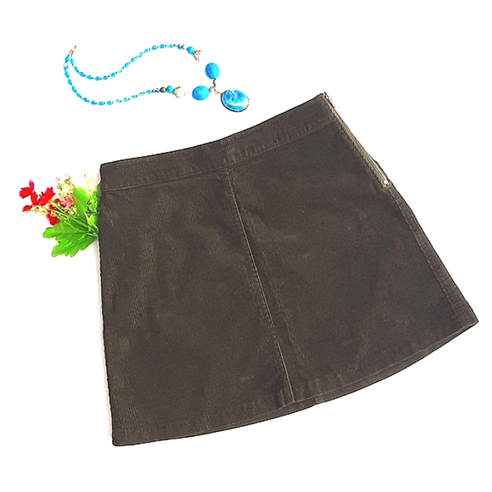WILFRED FREE Corduroy Skirt, Chocolate Brown, A-Line Mini